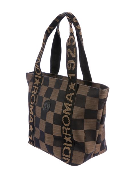 fendi tote checkers|fendi bag.